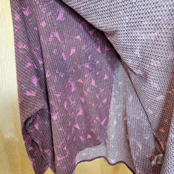 LULAROE Kristen Purple Cowl Neck Waffle Knit Long Dolman Sleeve Size XL - Picture 4 of 6